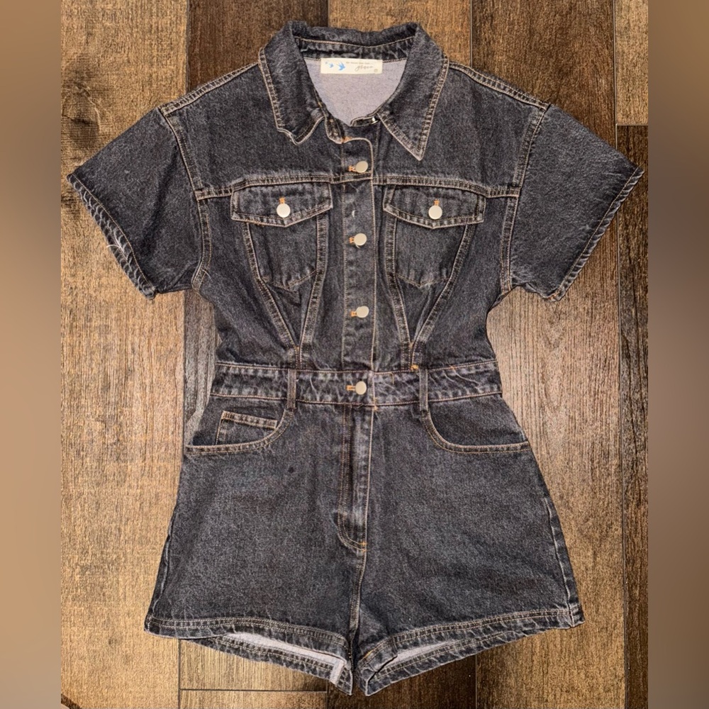 Lizard Thicket Denim Romper